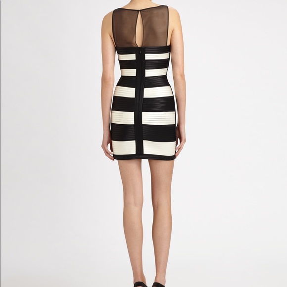 BCBG MAX AZARIA Mara black & white cocktail dress - Picture 3 of 6